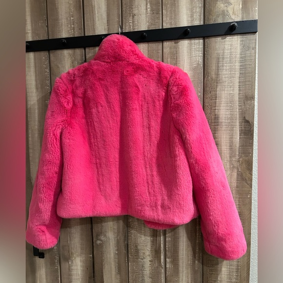 Forever 21 Hot Pink faux fur jacket, M - Picture 5 of 9